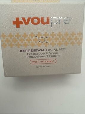 Voupre deep renewal facial peel new Compact White Beauty Jar with Applicator